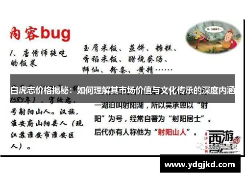 白虎志价格揭秘：如何理解其市场价值与文化传承的深度内涵